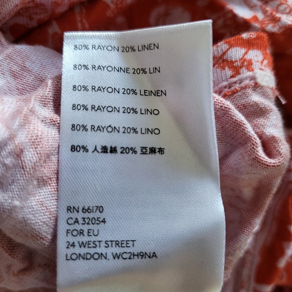 New Free People Mimi Halter Tunic Top Orange Floral Women Small Lavender Combo S - Picture 14 of 14